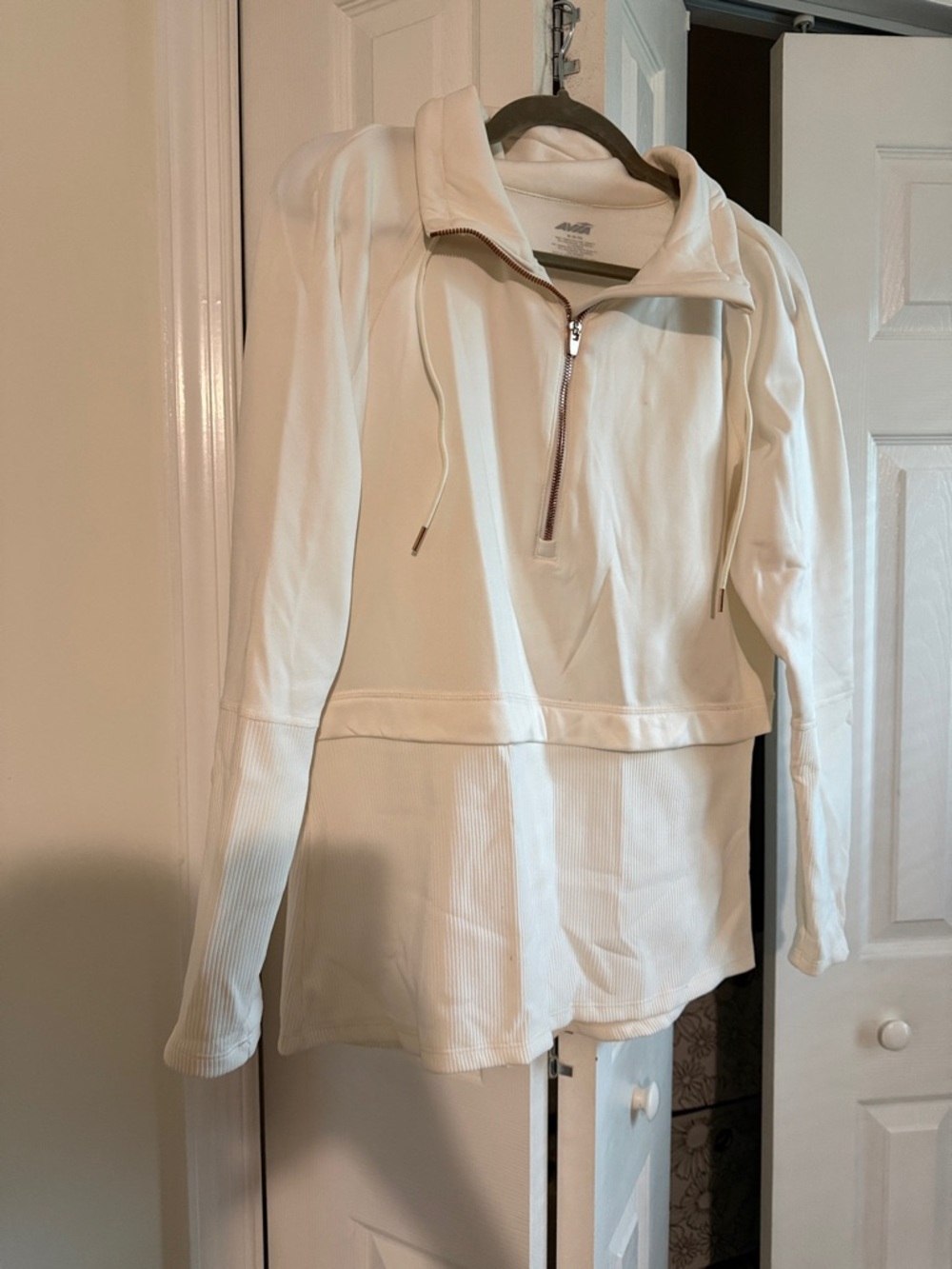 Avia Off-White Activewear Top with Logo